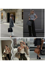 Nuevo bolso de platino para mujer, bolso con patrón de lichi, versátil, de gran capacidad, bandolera, bolso de mano para mujer - details 2