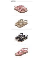 Verano 2025 Dulce, Sandalias Flores Bohemias Para Mujer Diamante De Imitación Tallas Grandes Pisos Zapatos De Playa - details 10