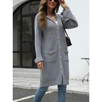 Chaqueta elegante para mujer con cuello en V, prendas de vestir exteriores sueltas e informales - details 6
