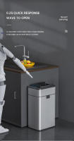Cubo de Basura de Acero Inoxidable Inteligente Alto Capacidad 15L-60L Ideal para Cocina - details 3