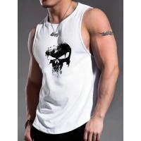 Camisetas sin mangas con estampado de calavera 3D para hombre, camiseta sin mangas Harajuku de tendencia Hip Hop, camiseta de gimnasio de verano, camiseta para correr y Fitness a la moda para hombre - details 1