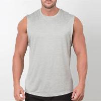 New Plain Tank Top Men Bodybuilding singlet Gym Stringer Sleeveless Shirt Blank Fitness Clothing Sportwear Muscle Vest - details 7