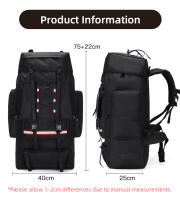 Bolsas de Trekking de 130L para hombre, mochila de escalada con cordón de rayas reflectantes para acampar al aire libre, senderismo, bolso de viaje, mochilas de equipaje - details 0