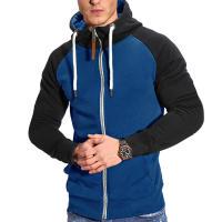 Sudadera deportiva para hombre, top con mangas de color en contraste, moda casual - details 2