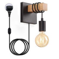 RXUNS Luz de Pared Montada de Madera Sustituto de Lámpara de Pared con Base E26/E27 - details 3