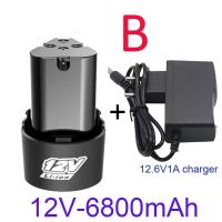 12V, 6800 MAH, batería de iones de litio recargable de gran capacidad, herramientas eléctricas pequeñas generales, taladros, destornilladores - details 4