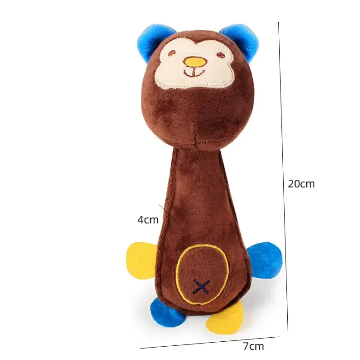 Juguete de Peluche Silencioso Juguete Mordedor de Perro con Dientes de Limpieza - 1
