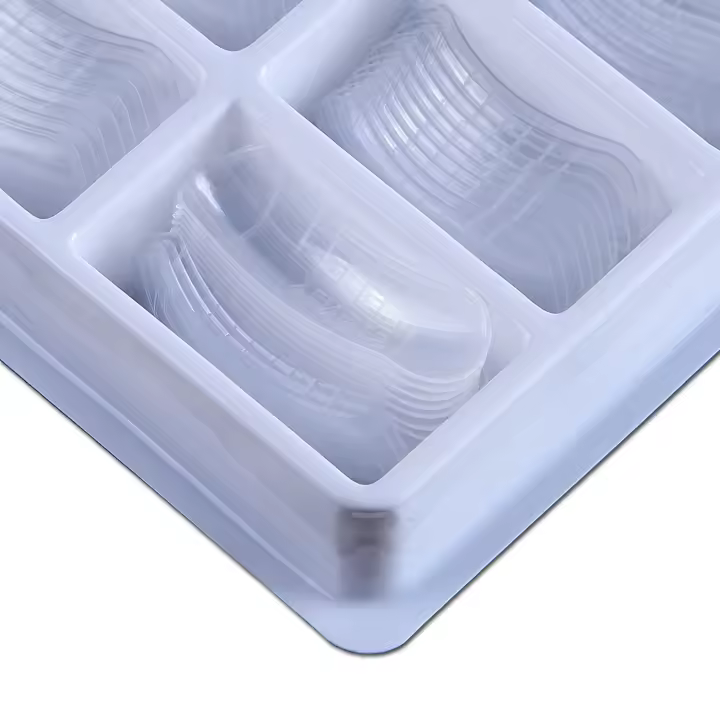 Molde de Uñas de Acrílico 100Pcs con Escala Herramientas de Uñas Falsas Cubierta Completa Franja Artística para Esmalte de Uñas Gel - 1