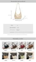 Nueva bolsa de axila popular y versátil de cuero con textura de cera de aceite, bolso de hombro de moda. - details 1