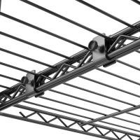 Estanterías de Almacenamiento de 4 Niveles Estantería de Alambre Metálico para Almacenamiento Estantería Ajustable en Altura Estanterías para Despensa Estantería de Cocina, 152*35*152cm Negro - details 5