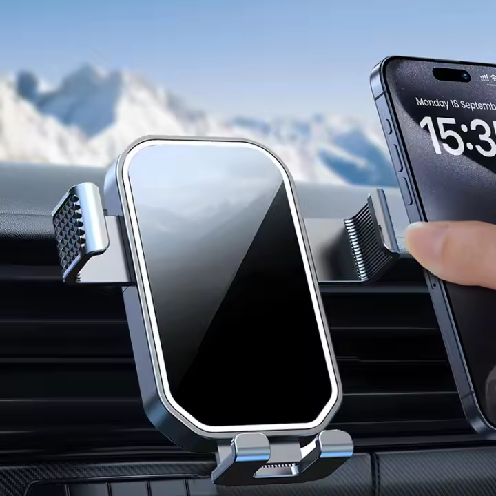 Soporte de teléfono para coche, abrazadera más ancha y gancho de Metal, ventilación [fundas gruesas amigables], soportes de teléfono para automóvil - 1