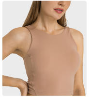 Sujetador Deportivo Inalámbrico SHINBENE para Mujer con Collar de Halter y Top de Yoga para Gimnasio con Bra Incorporado Sensación Desnuda en la Espalda - details 17