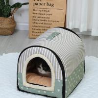 Cama plegable de invierno para mascotas, casa para perros, perrera para dormir, nido extraíble, cueva cerrada cálida, sofá, perrera grande, suministros para mascotas - details 10