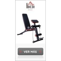Banco de Pesas Multifuncional Banquillo de Gimnasio Completo Respaldo Inclinable en 3 Posiciones y Altura Ajustable 64x146x73,5-85 cm Negro - details 13
