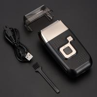 Maquinilla de afeitar eléctrica inalámbrica para hombre, maquinilla de afeitar recargable, recortadora de barba de precisión Sideburn, afeitadora de aseo lavable de doble hoja - details 8