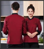 Chaqueta de Chef de restaurante de manga larga corta para Hotel, cafetería, Ropa de Trabajo de cocina, abrigo de chef de panadería, Tops, uniforme de Chef de comida rápida para hombres - details 13