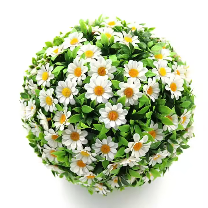 Pasto Artificial de Margarita Planta Falsa de Daisy para Decoración de Hogar, Boda, Jardín, Granja, Primavera, Pascua - 1