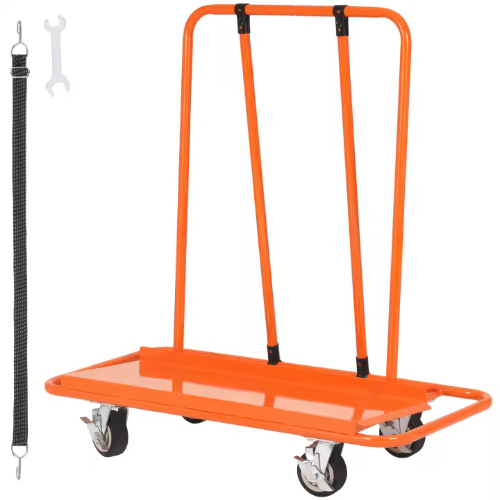 SucceBuy Carro para paneles de yeso, carro para paneles de yeso de alta resistencia, para transportar paneles de pared, madera, garaje, hogar - 1