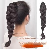 Peluca sintética de moda, cola de caballo trenzada, peluca sucia, cola de caballo alta, extensiones de cabello trenzado largo, extensiones de cola de caballo naturales para mujeres - details 15