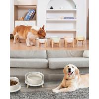 Comedero Perro Elevado Comedero Perros - Comedero y Bebedero Perro Ceramica - Cuenco Perro Doble con Soporte de Bambú - Platos Perros - Bol Comida y Agua para Perros Pequeños y Medianos - 2 x 850 ml - details 5