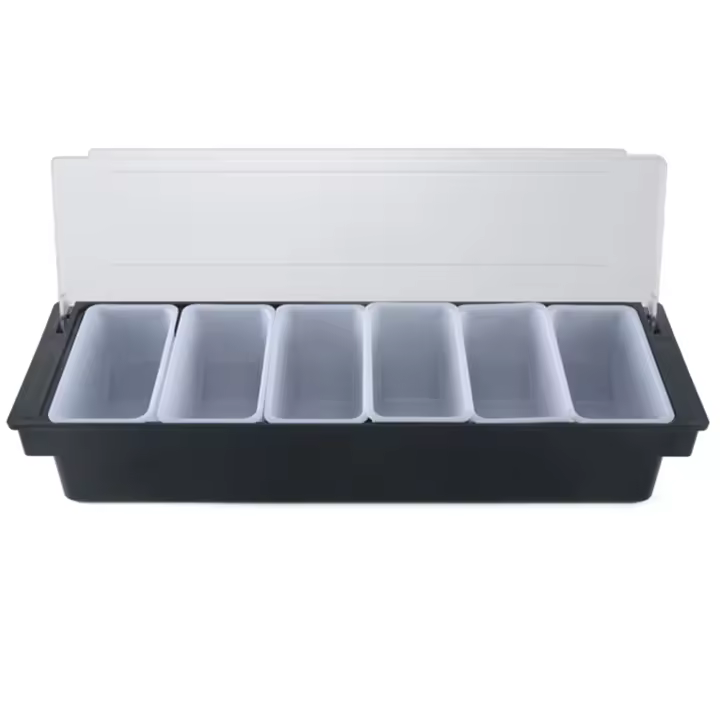Compartimento de barra, contenedor de ingredientes, dispensador de especias, plato lateral de plástico, bandeja de frutas, bandeja - 1