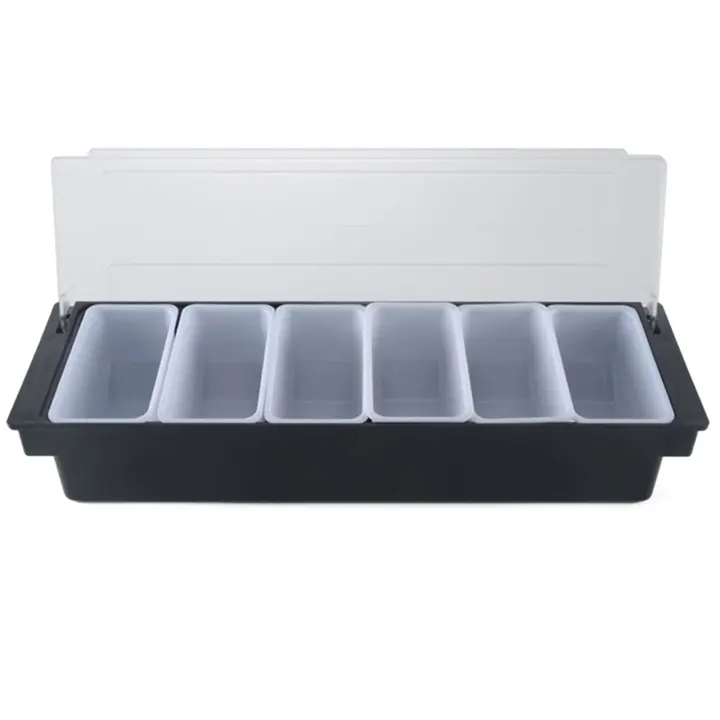 Compartimento de barra, contenedor de ingredientes, dispensador de especias, plato lateral de plástico, bandeja de frutas, bandeja - 1