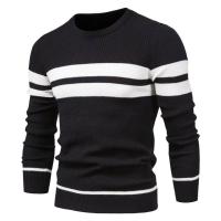 Nueva Suéter De Otoño Para Hombre Con Cuello Redondo Y Mangas Largas Patchwork Caliente Y Delgado Moda Casual Ropa De Hombre - details 5