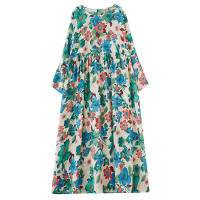 Vestido Vintage de Algodón de Manga Larga Talla Grande, Elegante y Suelto para Mujeres - details 74