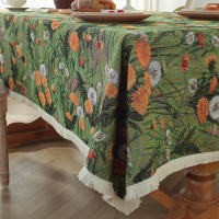 Mantel Decorativo de Estilo Pintura al Óleo Resistente a Manchas, Forma Cuadrada, Diseño Floral de Oliva Verde Botánico Ideal para Bodas y Cocinas - details 4