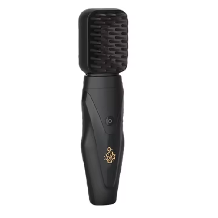 Quemador de incienso electrónico 2 en 1 con cabeza de Peine de goma suave, cabeza masajeable Bakhoor de Oriente Medio, aromaterapia - 1