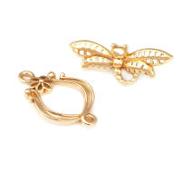 Pulsera de Tirantes Geométricos de Latón Dorado 18K Clasps para Hacer Joyería DIY - details 55