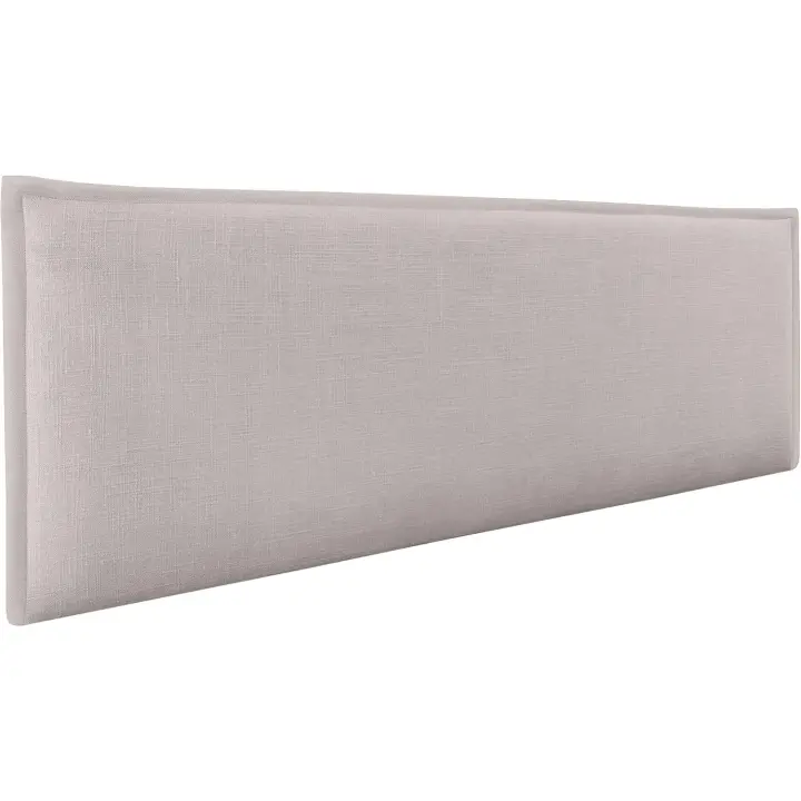 Cabecero de Lino Natural Liso con Ribete Cabezal Tapizado Cama Dormitorio Moderno Top Trending (Beige, 160cm (Camas 150/160)) - 1
