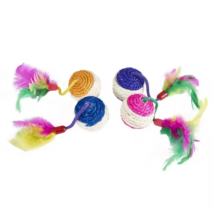 Juguete Interactivo de Sisal para Gatos Bola de Afilado para Gatitos Suministros de Mascotas - 1