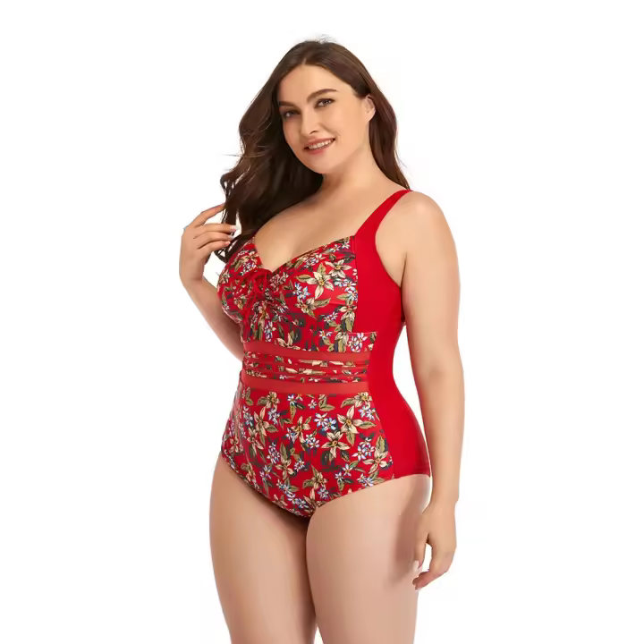 2025 traje de baño para mujer, nuevo estilo de Bikinis, conjunto de traje de baño de una pieza de talla grande, Sexy y para nadar para damas, Beacheach femenino grande - 1