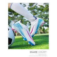 Zapatos De Fútbol Para Hombres De Alta Calidad Original Con Punta Larga Antideslizantes Para Entrenamiento Profesional Y Sociedad Cleats De Interior Microfibra Cierre De Laces Material De Suela De Goma - details 3