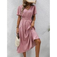 Vestido casual con cuello en V y lunares de Temu, nuevo de 2024 - details 1