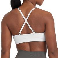 Bralette de tirantes sin esfuerzo para mujer, ropa interior deportiva de LICRA sin costuras, elástica, transpirable, mejora el pecho, ocio - details 8