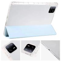 Funda con portalápices 6s, triple, de piel sintética, suave, TPU, para tableta Xiaomi Pad 6S Pro, 12,4 pulgadas - details 5