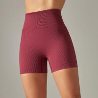 Hamidou-pantalones cortos deportivos de Yoga para mujer, mallas sin costuras para correr, ciclismo, cintura alta, entrenamiento, gimnasio, Verano - details 1