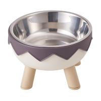 Cuenco de agua para comida de gato con forma de cáscara de huevo, antideslizante, antivómitos, de acero inoxidable, antivuelco con soporte - details 8