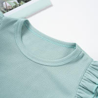 Conjunto De Verano Para Bebé Niña 2024 Shorts Y Camiseta Cómodo Transpirable Ropa De Casa Estilo Casual Sin Mangas Cuello Redondo - details 46