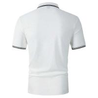 Ropa de hombre 100% poliéster, moda de verano de manga corta de secado rápido, polo ajustado de color sólido, camiseta estampada - details 5