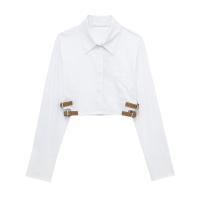 BUNO-Conjunto de otoño para mujer, camisa con cinturón de manga larga + faldas plisadas, conjunto de dos piezas de calle bonita, chándal, 2025 - details 1