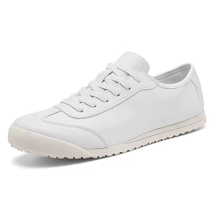 Nuevos zapatos deportivos blancos clásicos de alta calidad informales para hombre, cómodos y planos con cordones, zapatos deportivos para caminar jóvenes y puros, para correr, precio bajo, Guangzhou - 1