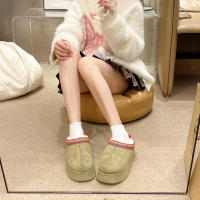 Botas de nieve de piel integrada 2 zapatos de algodón cálido de lana bolsa cabeza media arrastre zapatos de pelo - details 23
