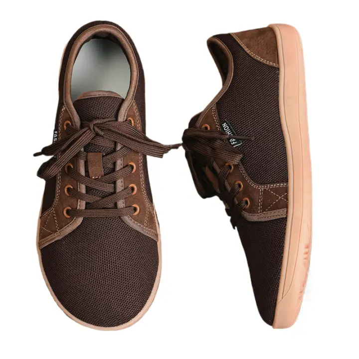 Zapatos descalzos de punta ancha para hombre, zapatillas minimalistas cómodas para caminar, transpirables, informales, antideslizantes para correr - 1