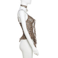 Nuevo chaleco delgado con estampado de leopardo para mujer, chaleco delgado con diseño de borla irregular - details 8