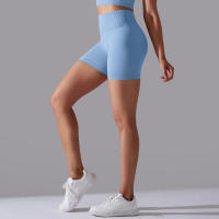 Pantalones cortos de Yoga para mujer, Shorts deportivos de secado rápido, realce de glúteos, sin costuras, para entrenamiento de ciclismo y gimnasio - details 61