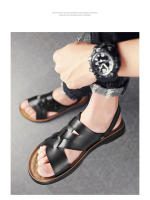 Sandalias de verano para hombre, nuevas, transpirables, de suela blanda, para playa, estilo británico, de talla grande - details 0