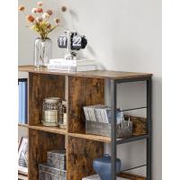 Estantería de Almacenamiento de 3 Niveles, Librería, Estantería Independiente con 9 Compartimentos, Salón, Estudio, Cocina, 30 x 100 x 103,1 cm, Marrón Rústico y Negro LLS112B01 - details 5